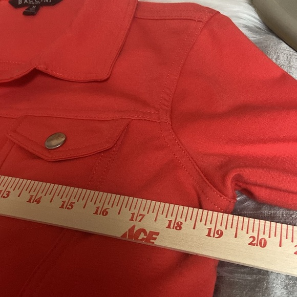 Baccini Sz M Orange with Silver Buttons Collar Long Sleeve Women’s Jacket - Picture 8 of 8